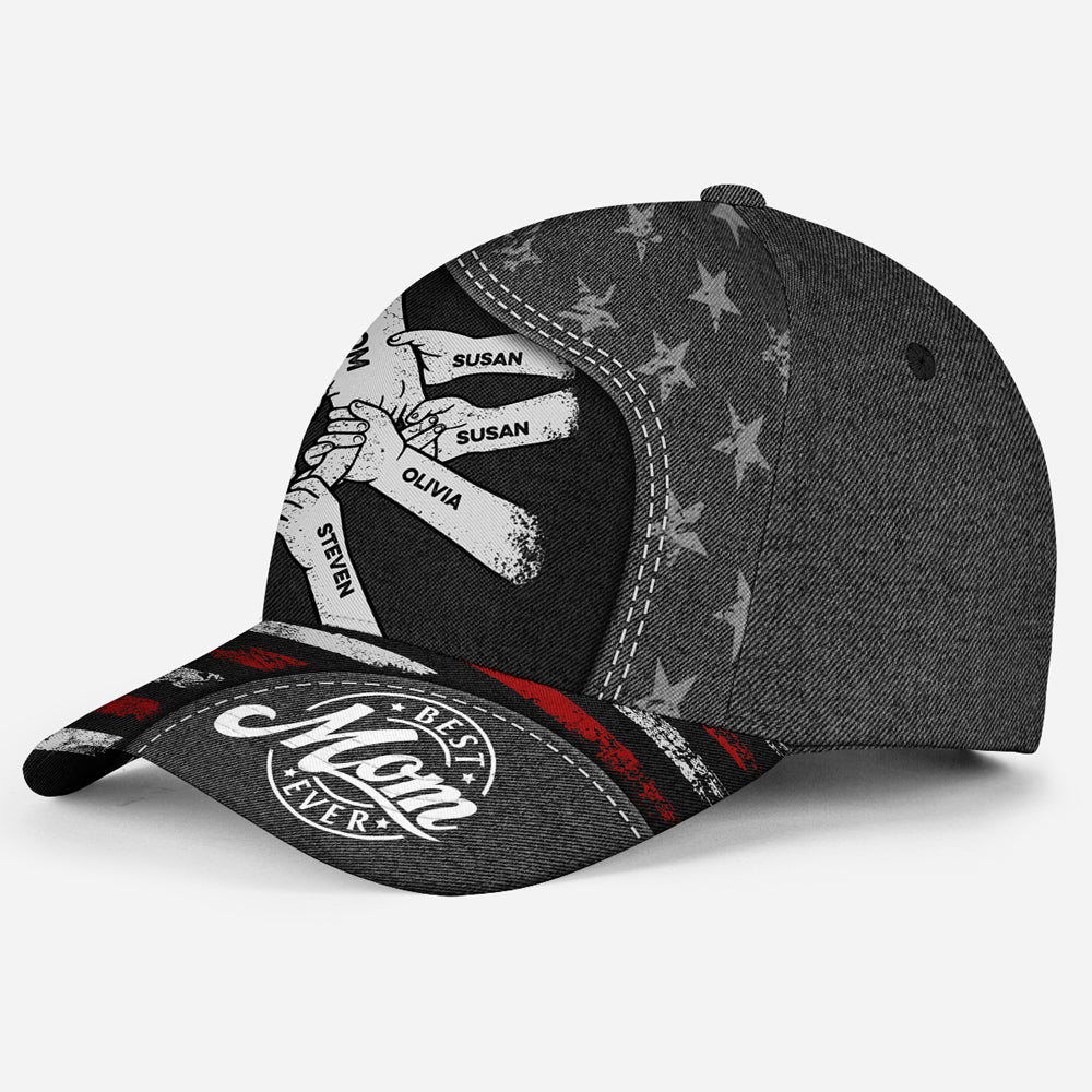 The Power Of Mom Comes From Love - Personalized Custom Classic Cap - Image 5