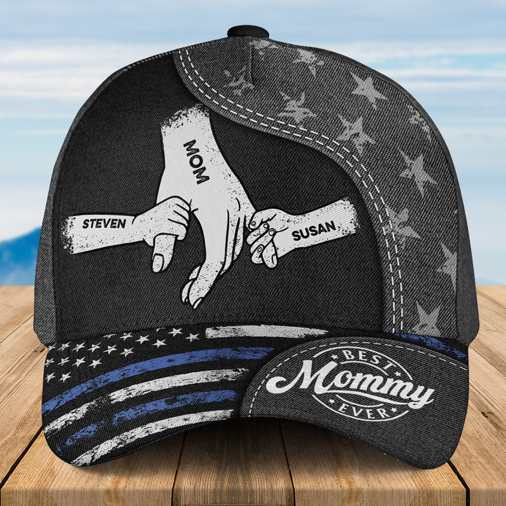 The Power Of Mom Comes From Love - Personalized Custom Classic Cap - Image 6