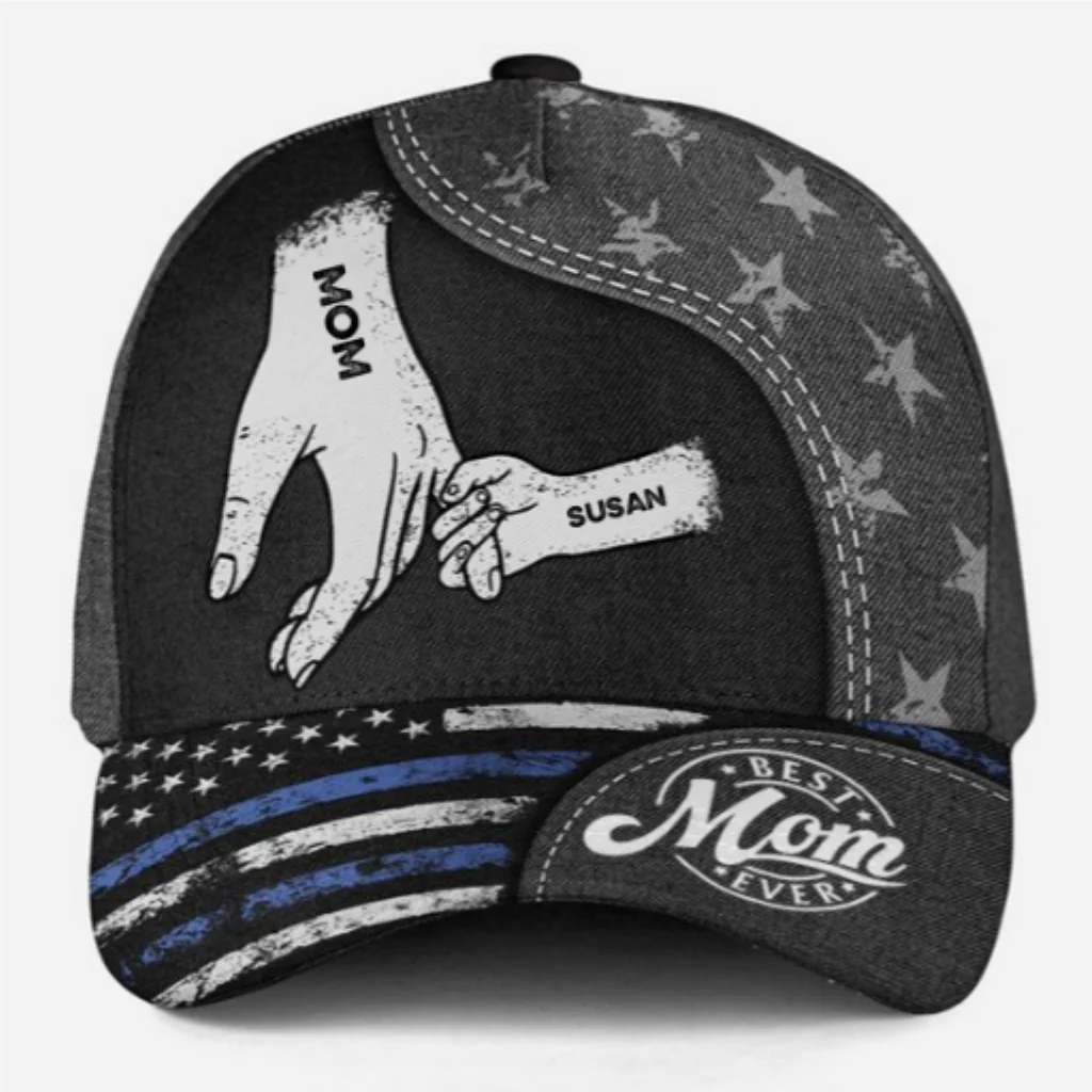 The Power Of Mom Comes From Love - Personalized Custom Classic Cap - Image 8