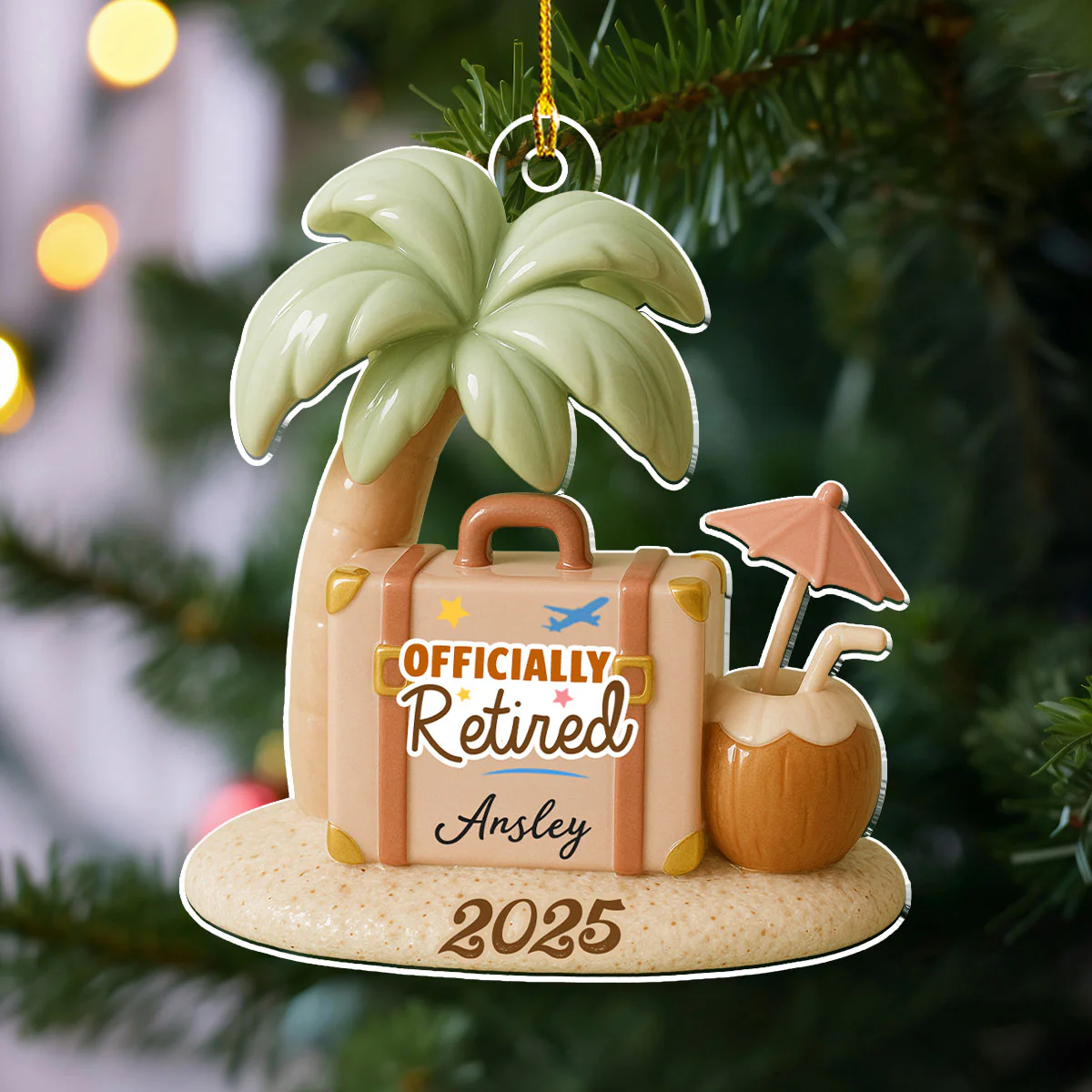 The Queen Has Retired - Personalized Custom Acrylic Ornament - Image 2