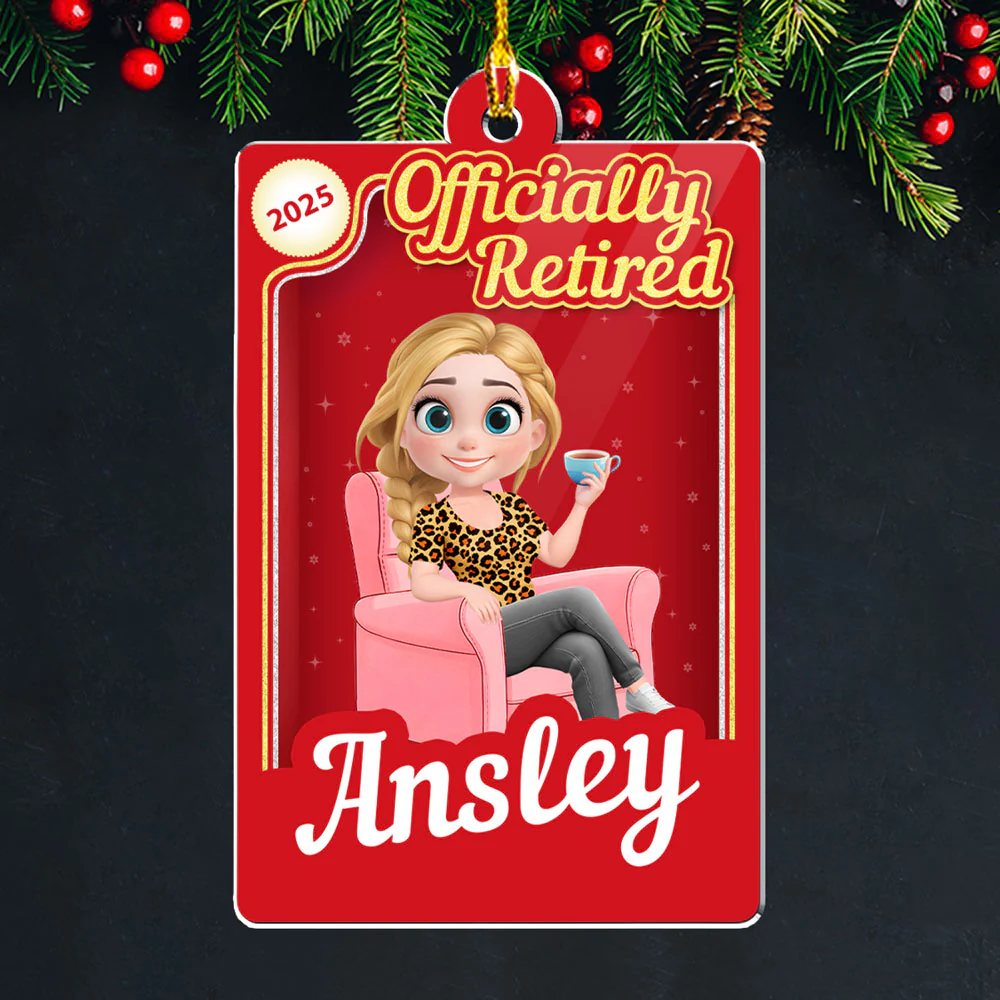 The Queen Has Retired - Personalized Custom Acrylic Ornament - Image 4