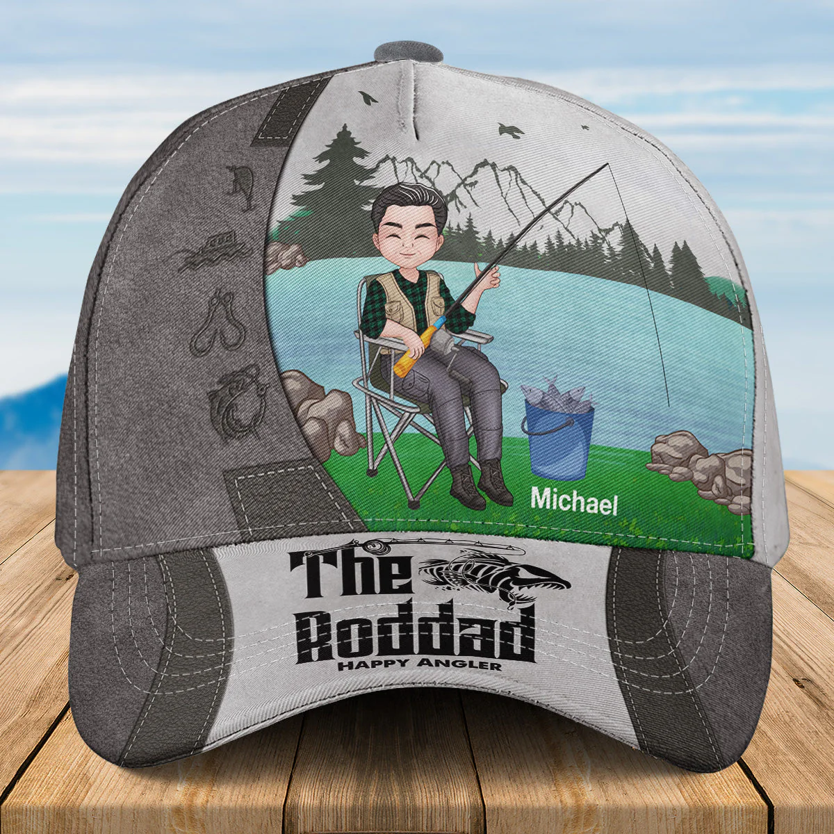 The Rod Father - Personalized Classic Cap - Image 2