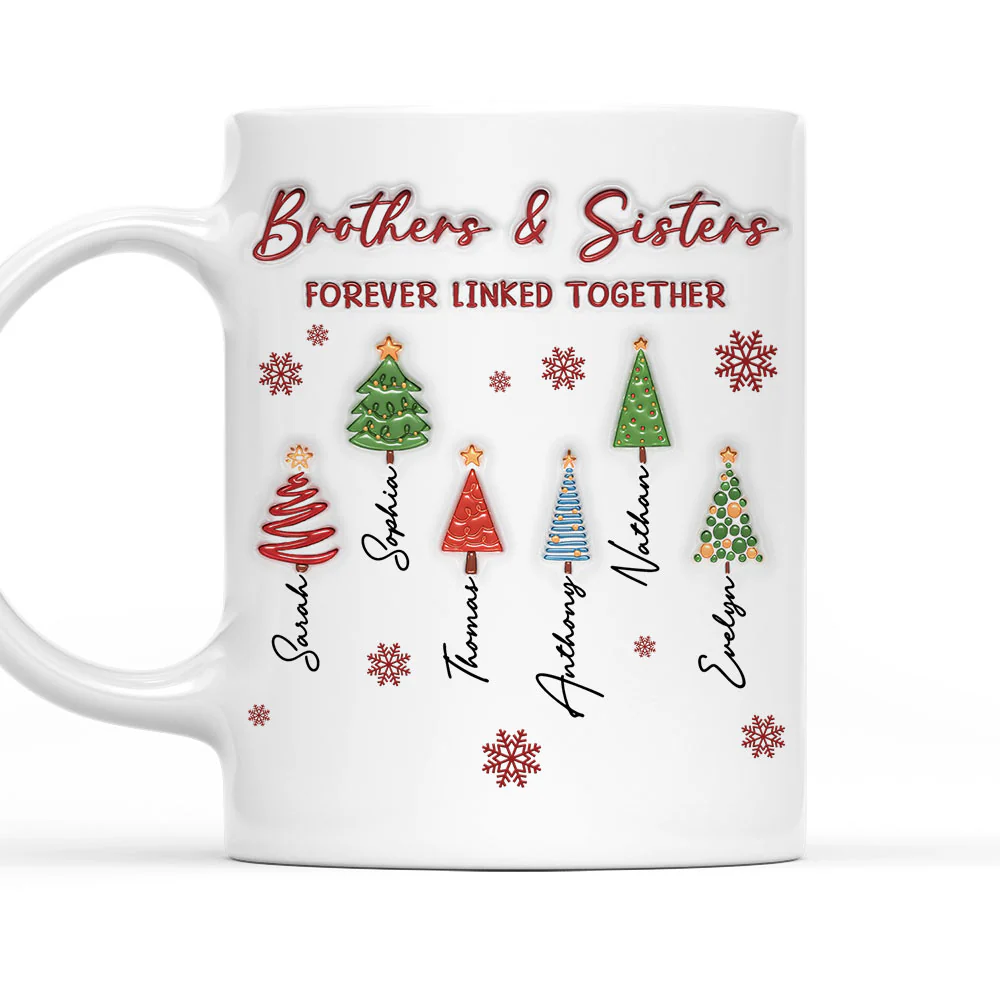 The Root Keeps Brother And Sister Together - Personalized Custom 3D Inflated Effect Coffee Mug