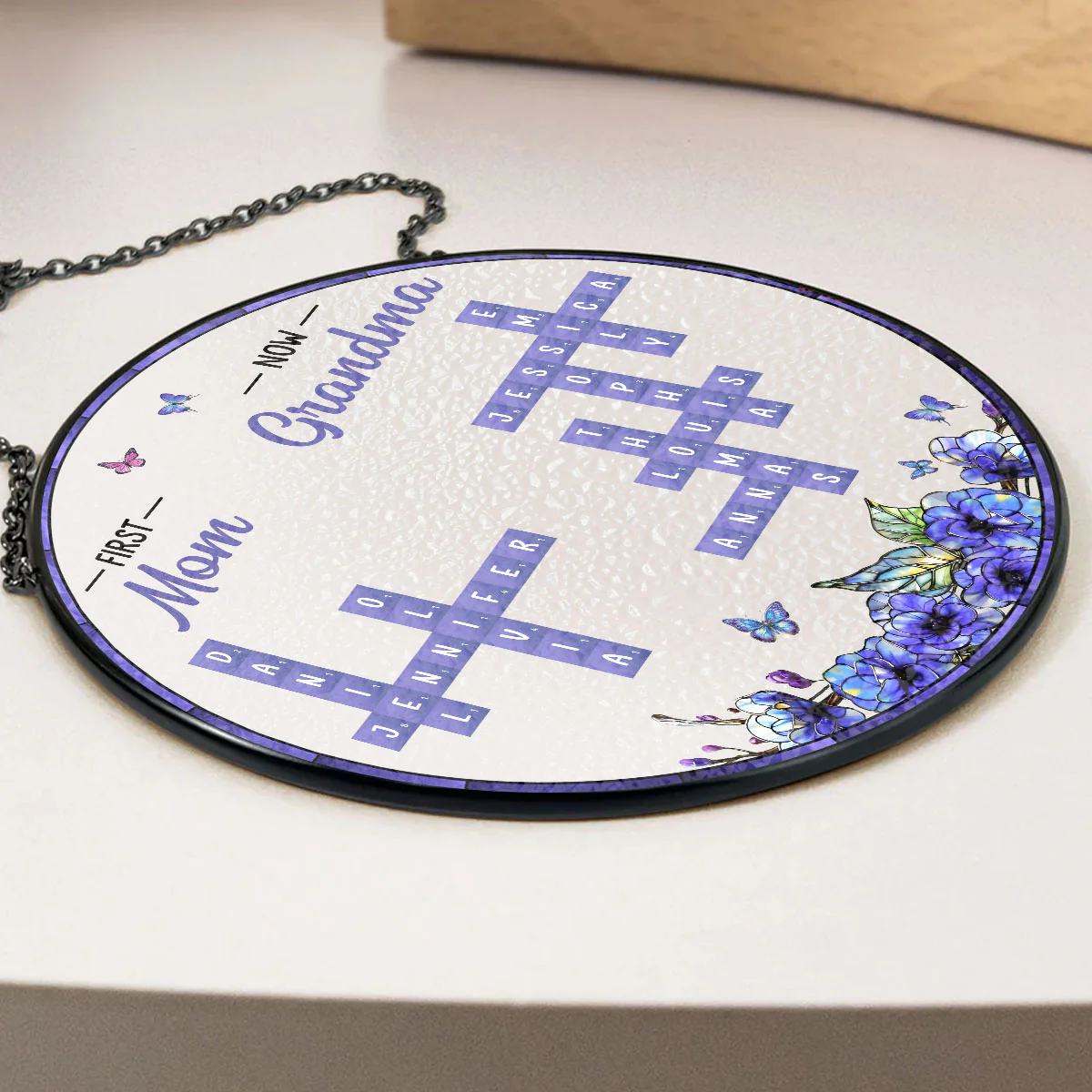 The Secret Garden Crossword - Personalized Custom Window Hanging Suncatcher - Image 2
