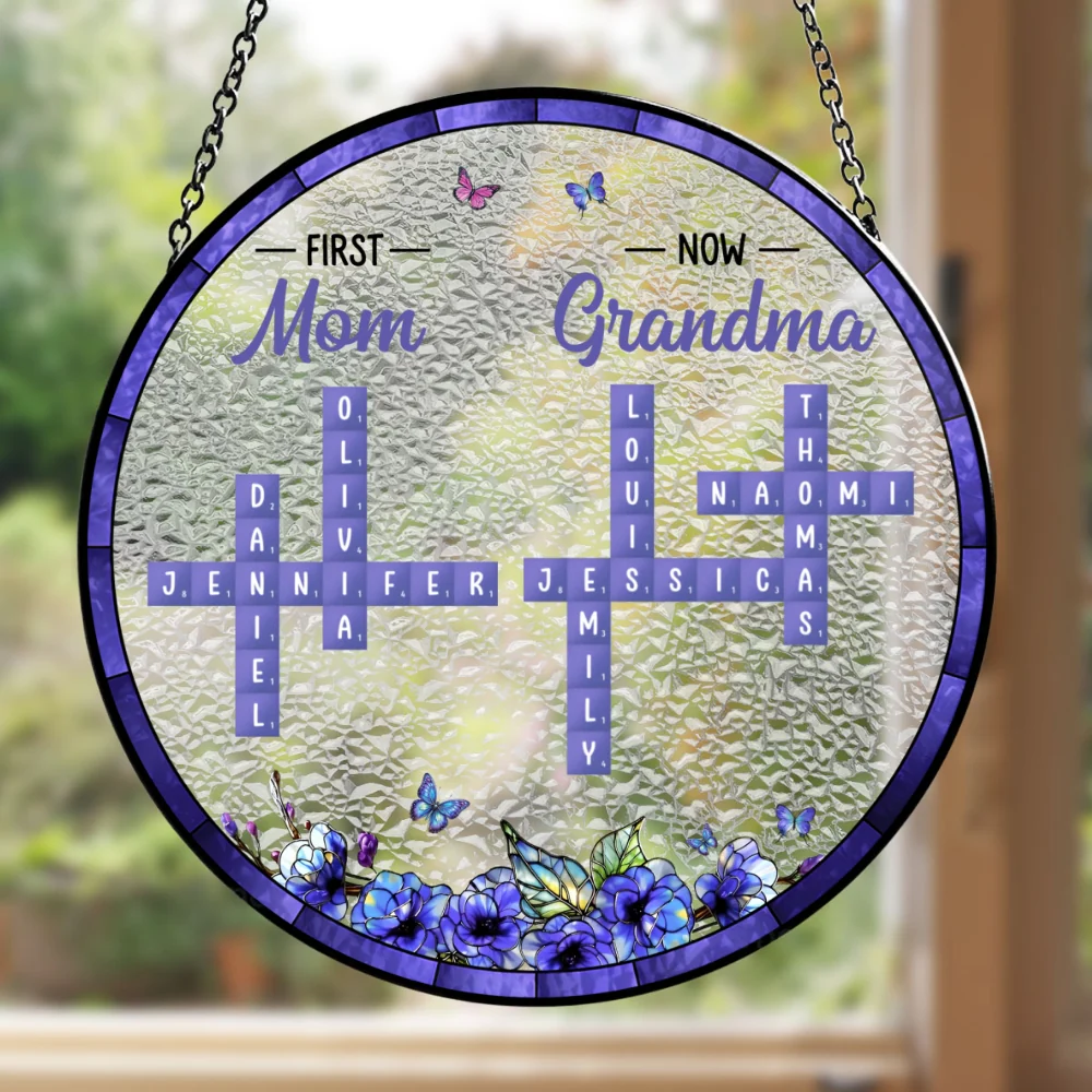 The Secret Garden Crossword - Personalized Custom Window Hanging Suncatcher - Image 6