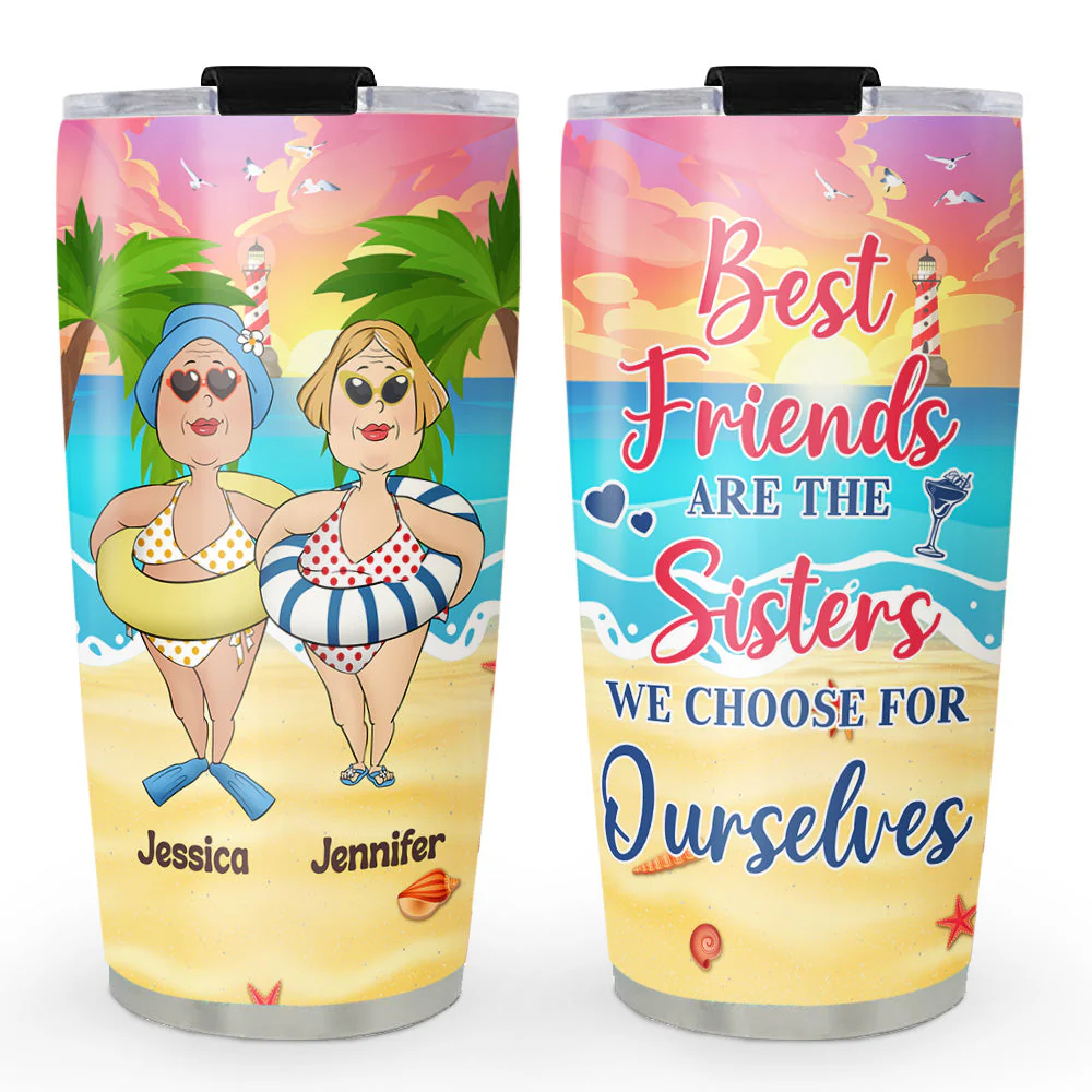 The Sisters We Choose For Ourselves - Personalized Custom Tumbler - Image 4