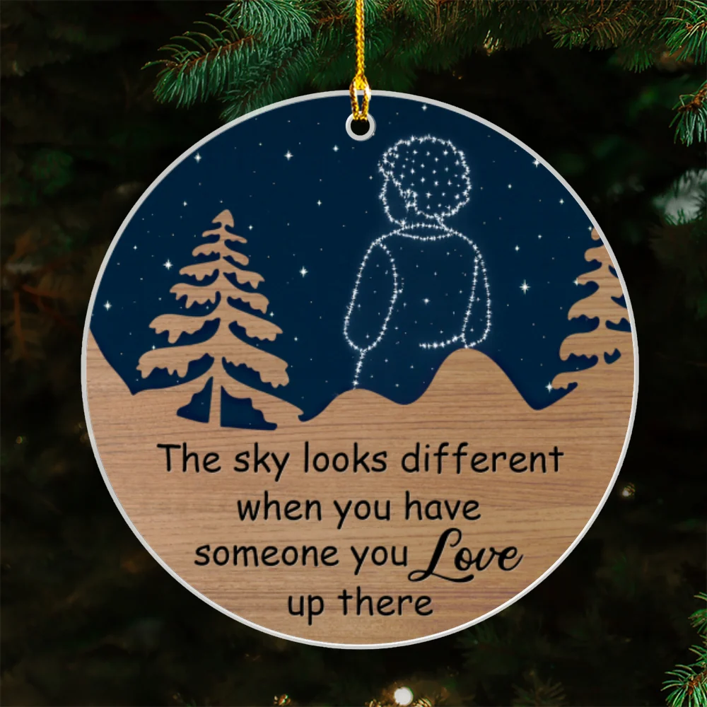 The Sky Feels Different Now - Personalized Custom Acrylic Ornament - Image 6