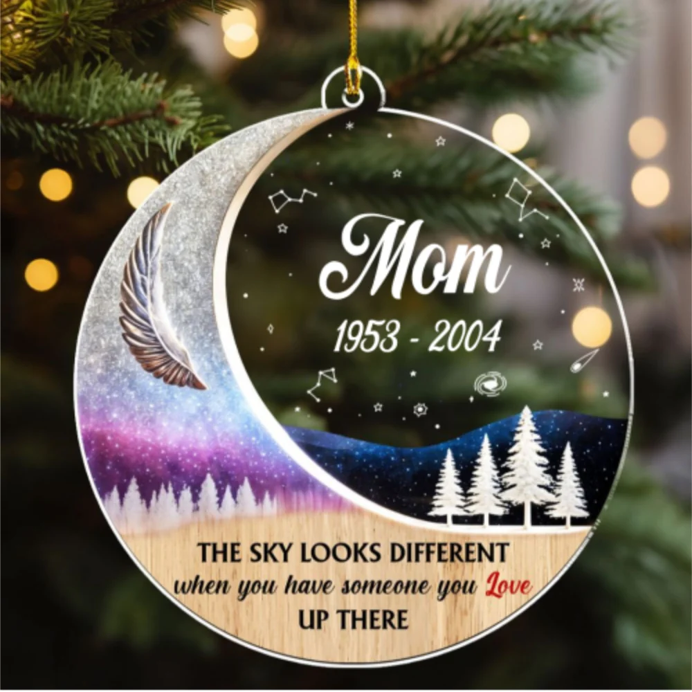 The Sky Looks Different - Personalized Custom Acrylic Ornament - Image 5