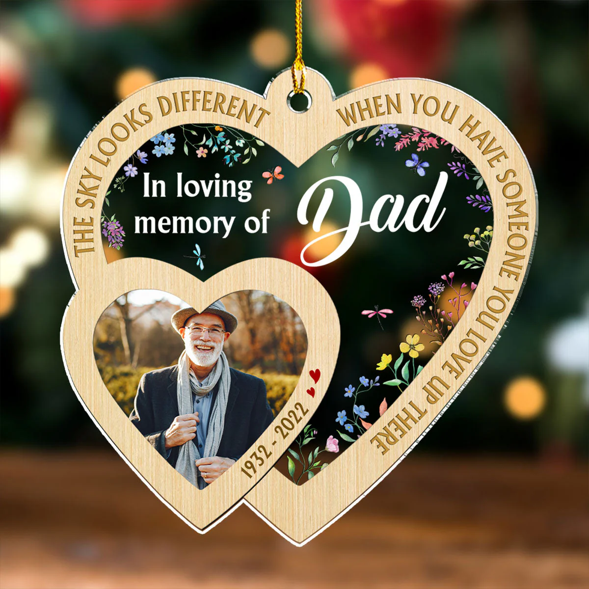 The Sky Looks Different - Personalized Custom Acrylic Ornament - Image 4