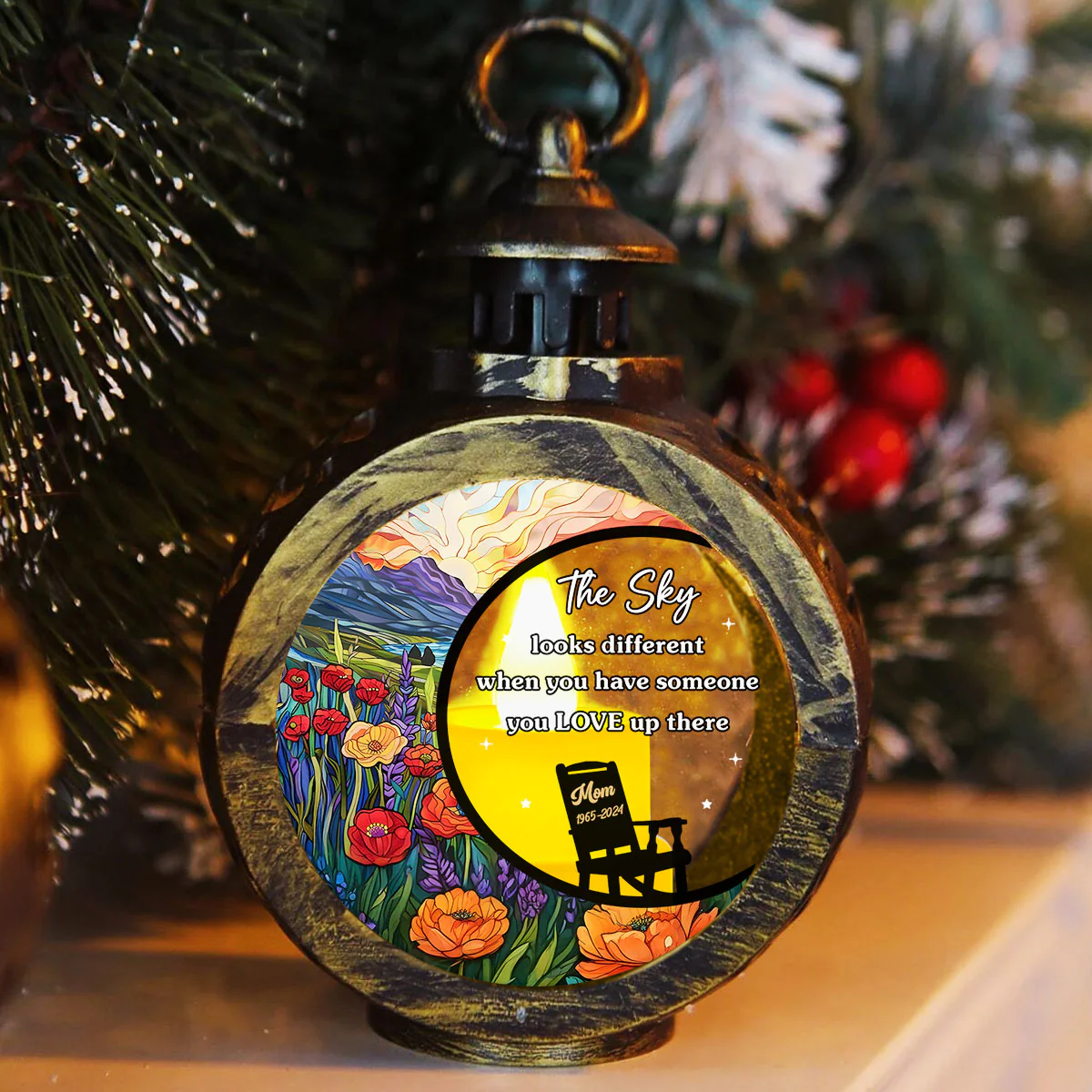 The Sky - Personalized Custom Christmas Lantern - Image 5