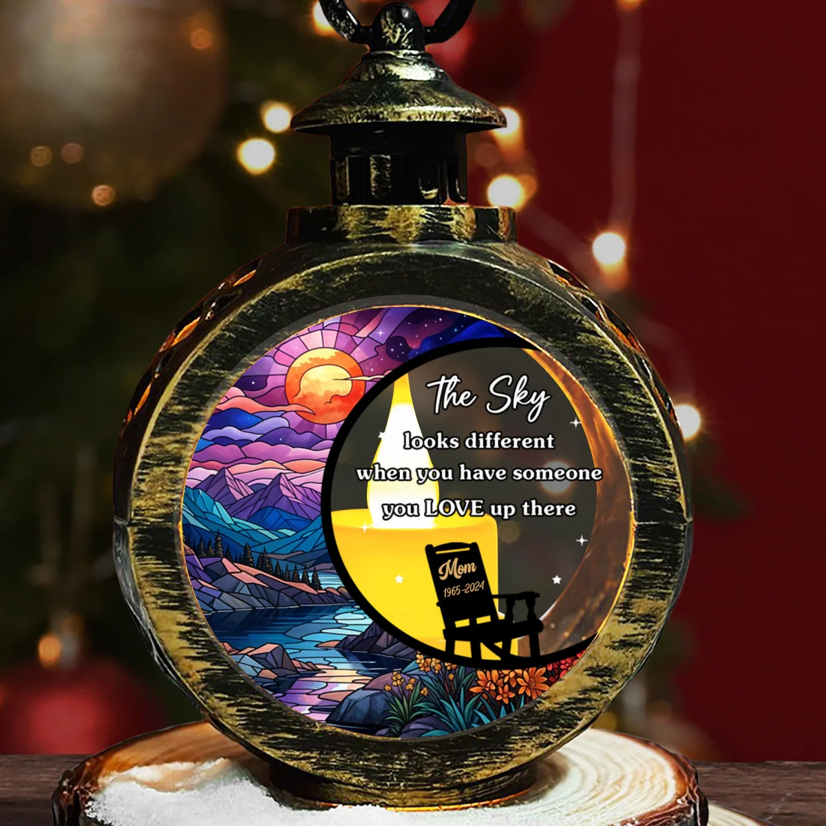 The Sky - Personalized Custom Christmas Lantern - Image 6