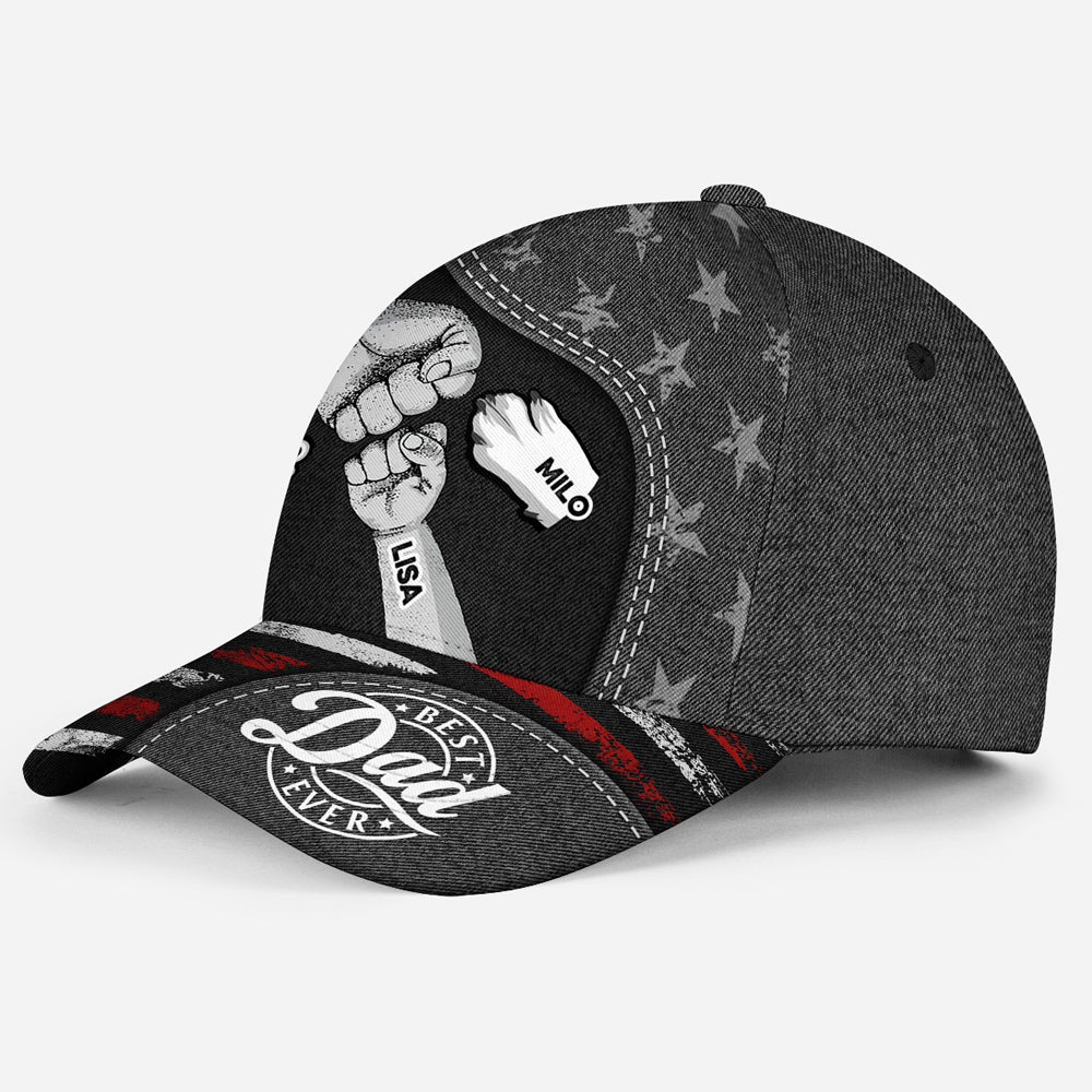 The Strength Of A Dad Lies In His Love - Personalized Custom Classic Cap - Image 3
