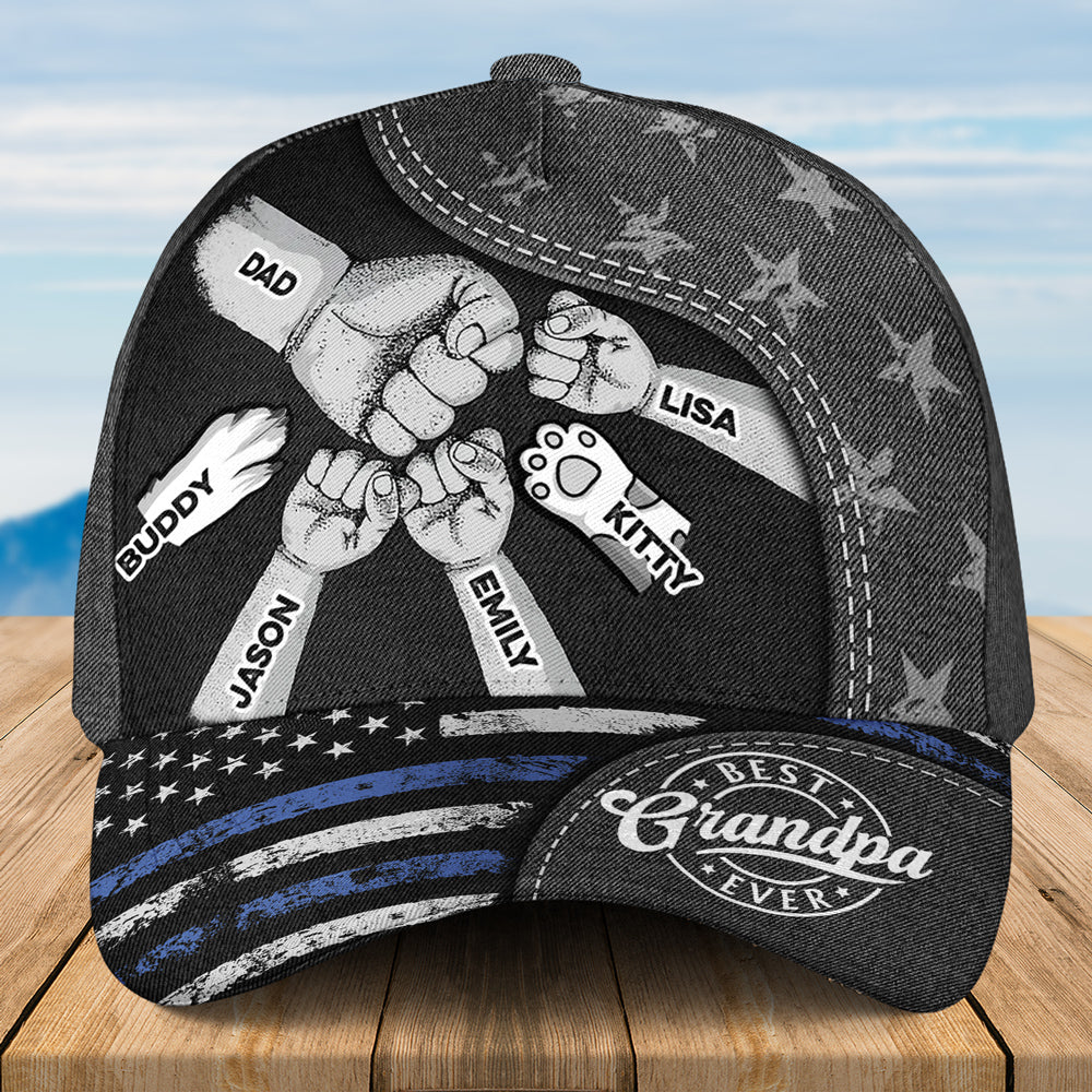The Strength Of A Dad Lies In His Love - Personalized Custom Classic Cap - Image 4