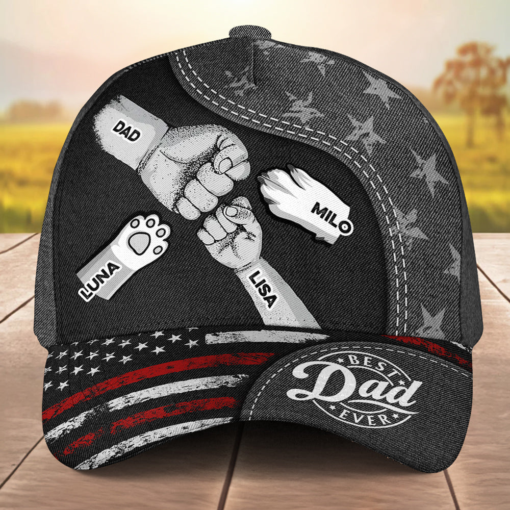 The Strength Of A Dad Lies In His Love - Personalized Custom Classic Cap - Image 5