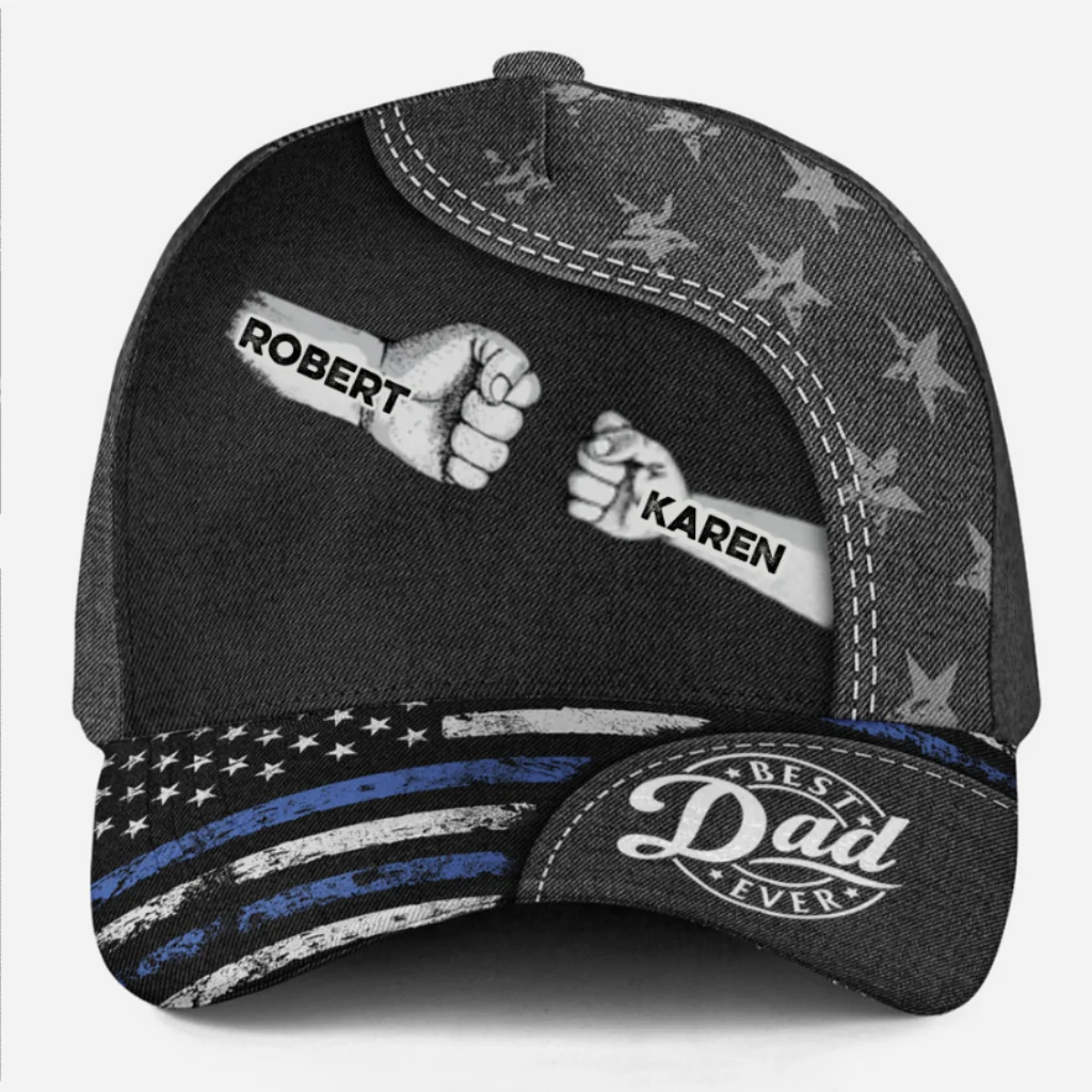 The Strength Of A Dad Lies In His Love - Personalized Custom Classic Cap - Image 7
