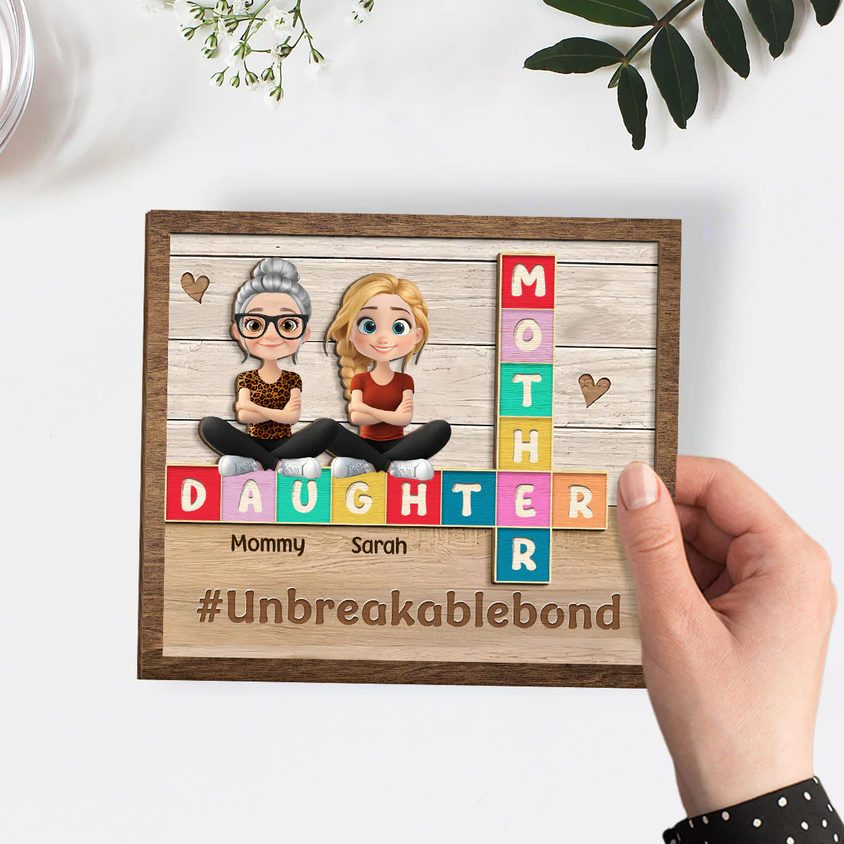The Unbreakable Bond Between Us - Personalized Custom Wooden Plaque - Image 3
