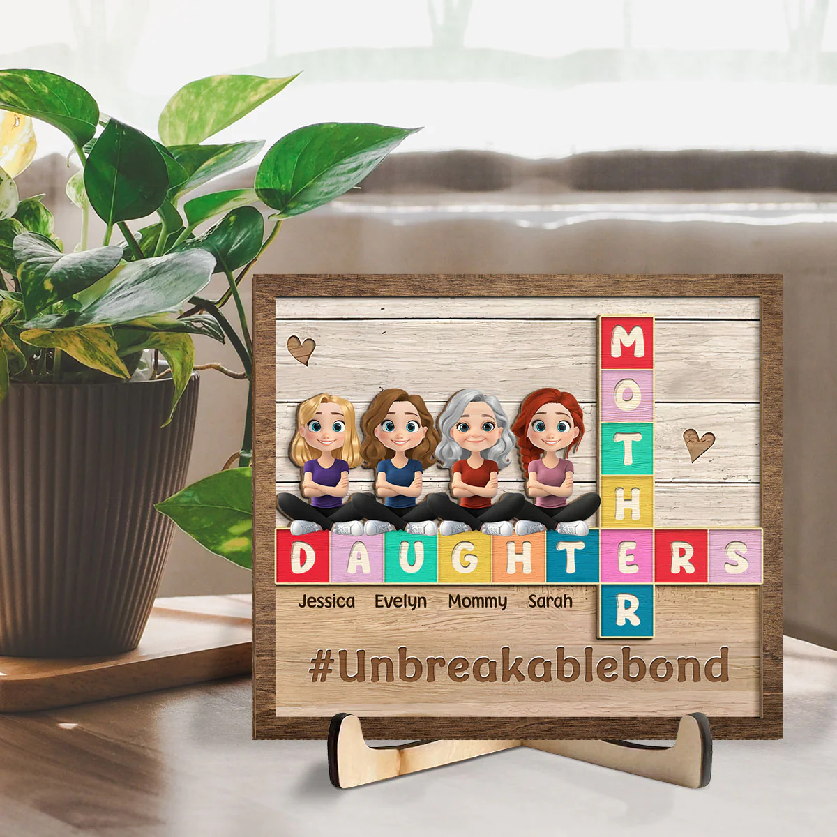 The Unbreakable Bond Between Us - Personalized Custom Wooden Plaque - Image 4
