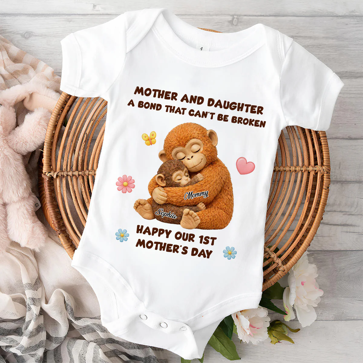 The Unbreakable Bond - Personalized Custom Baby Onesie - Image 2