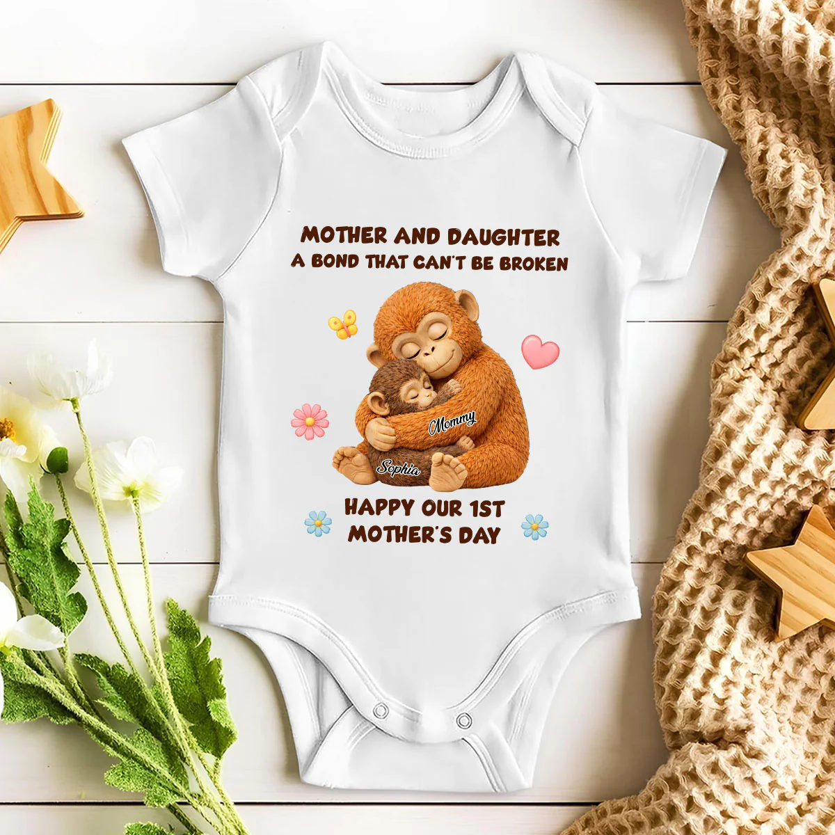 The Unbreakable Bond - Personalized Custom Baby Onesie - Image 3