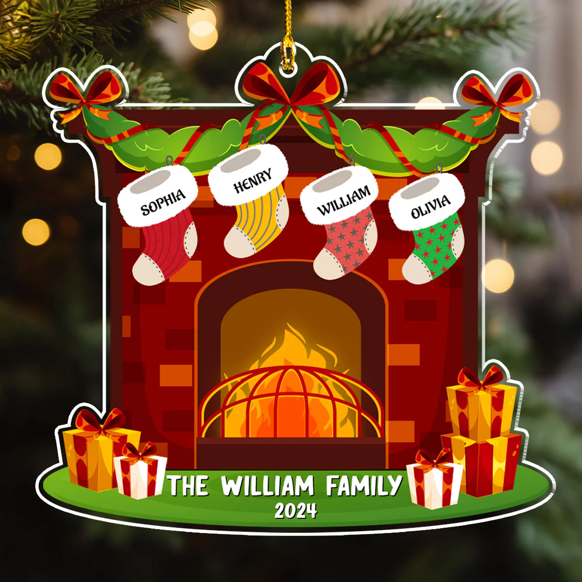 The William Family 2024 - Personalized Custom Acrylic Ornament