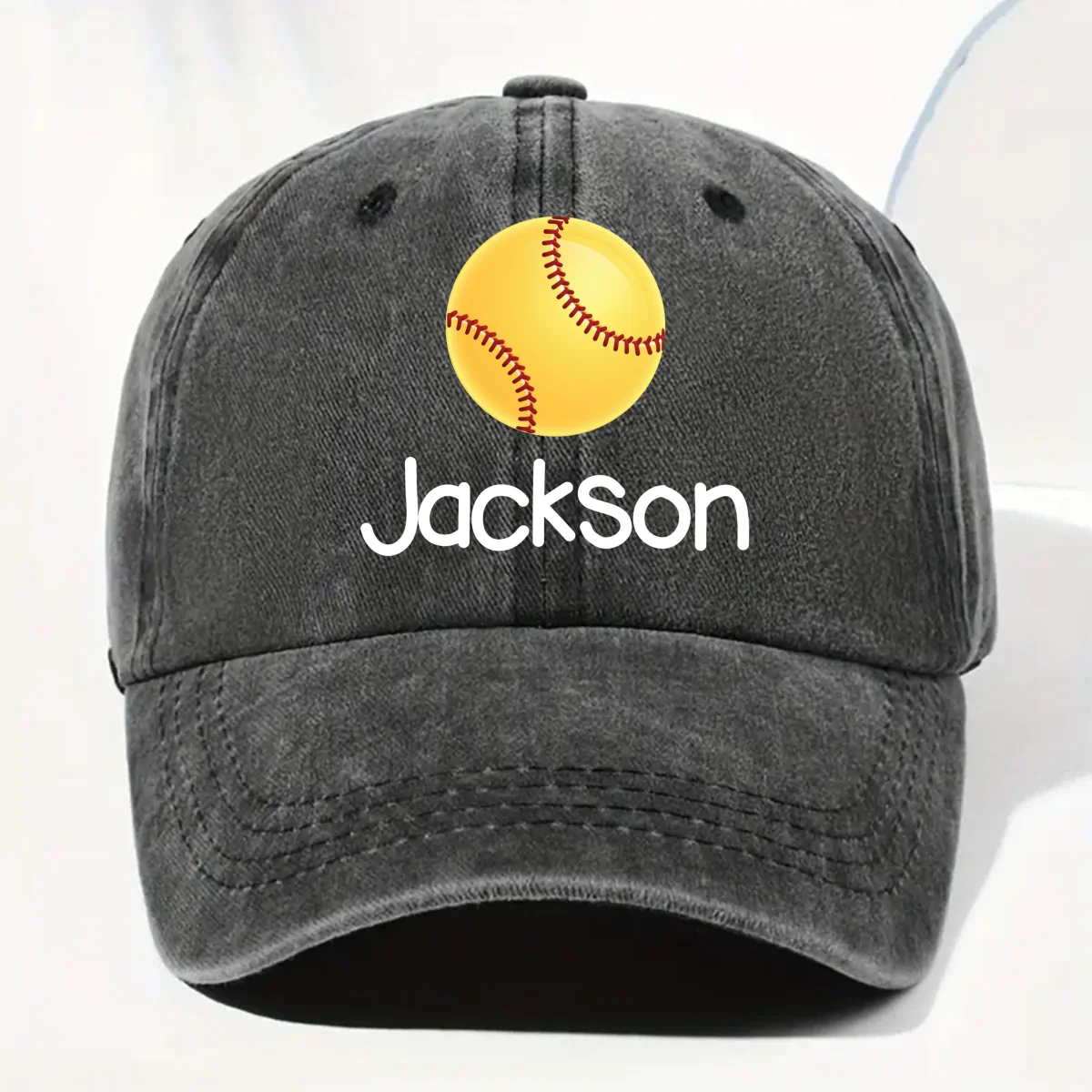The Winner - Personalized Custom Vintage Washed Denim Cap - Image 6
