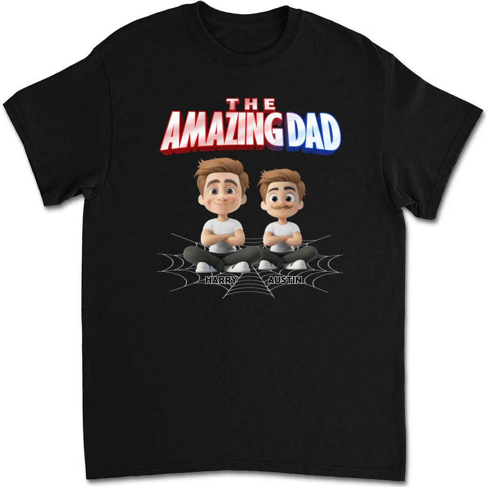 The World Best Amazing Dad - Personalized Custom Shirt - Image 6