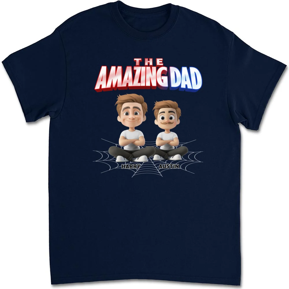 The World Best Amazing Dad - Personalized Custom Shirt - Image 9