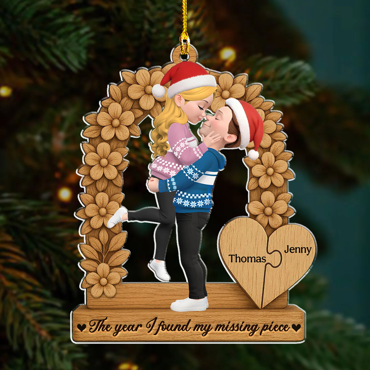 The Year I Found You - Personalized Custom Acrylic Ornament - Image 4