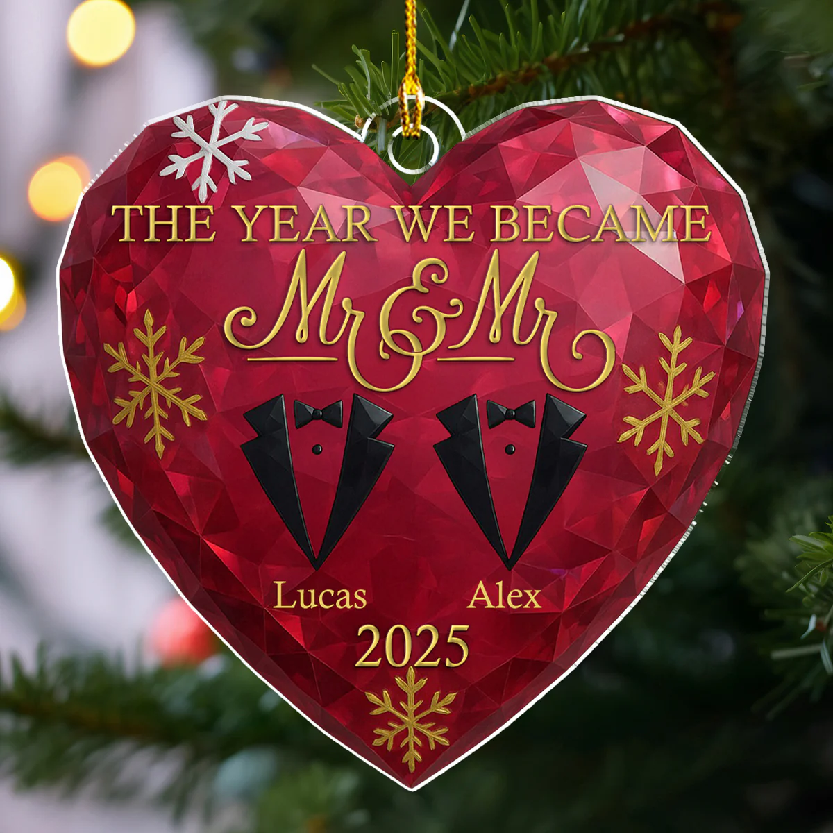 The Year We Became - Personalized Custom Acrylic Ornament - Image 3