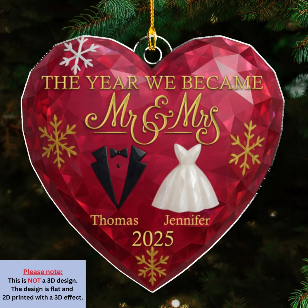 The Year We Became - Personalized Custom Acrylic Ornament - Image 7