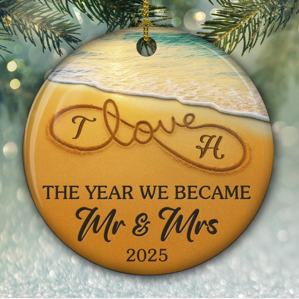 The Year We Became - Personalized Custom Ceramic Ornament - Image 5