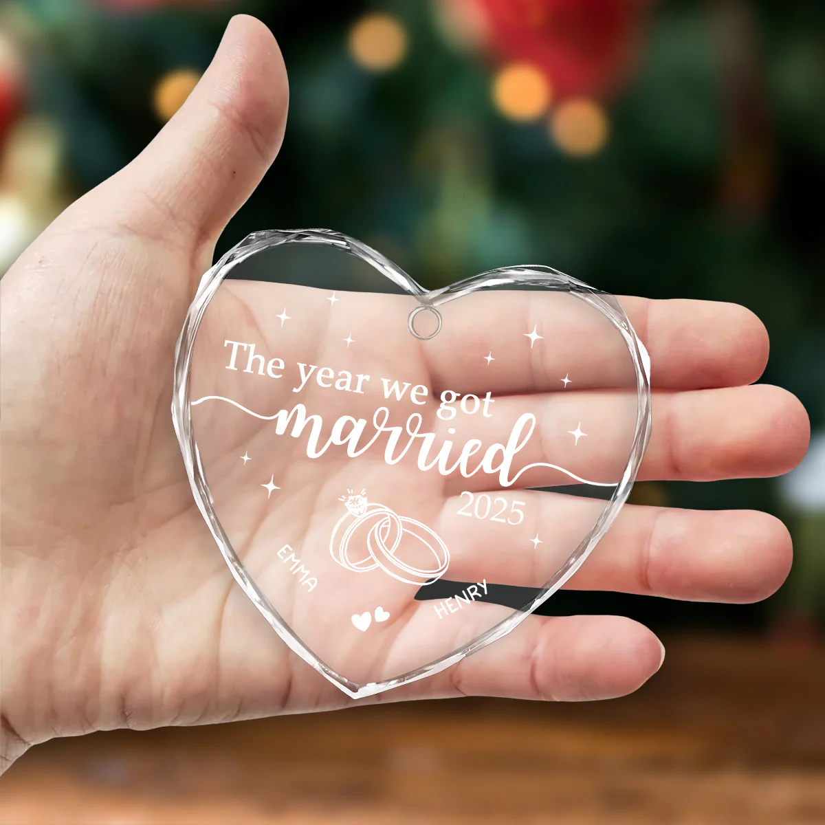 The Year We Got It - Personalized Custom Glass Ornament - Image 4