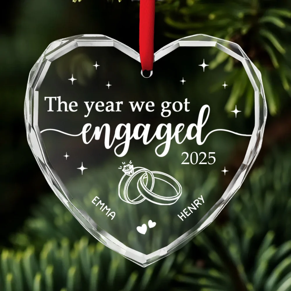 The Year We Got It - Personalized Custom Glass Ornament - Image 8