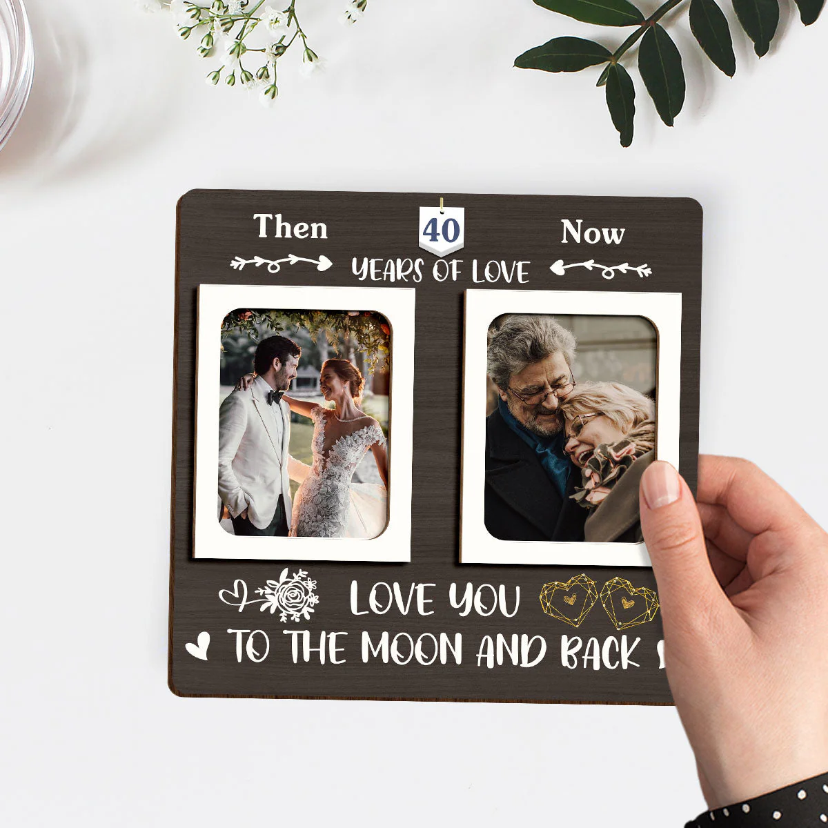 Then And Now - Personalized Custom Wooden Plaque - Image 6