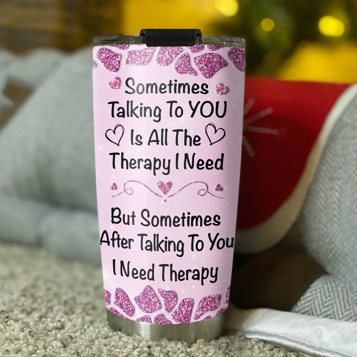 Therapy I Need Is You - Personalized Custom 3D Effect Tumbler - Image 2