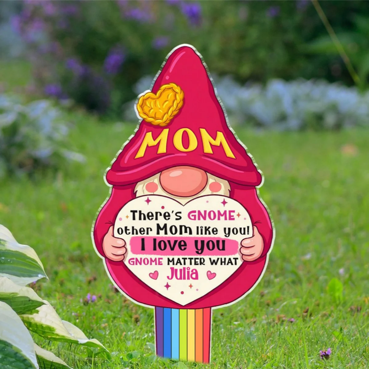 There Gnome Other Mom Like You - Personalized Custom Acrylic Garden Stake - Image 6