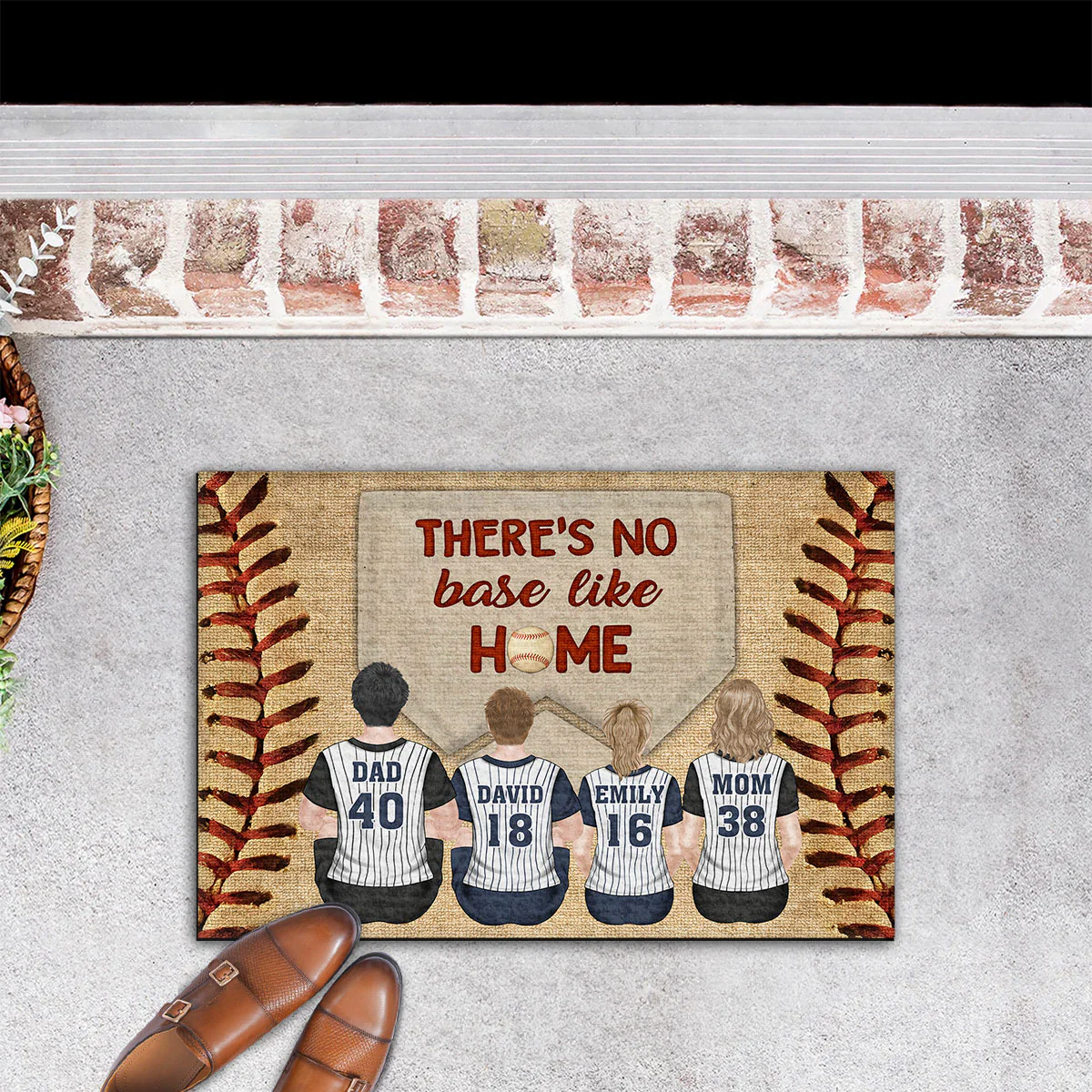 There Is No Base Like Home - Personalized Custom Doormat - Image 5