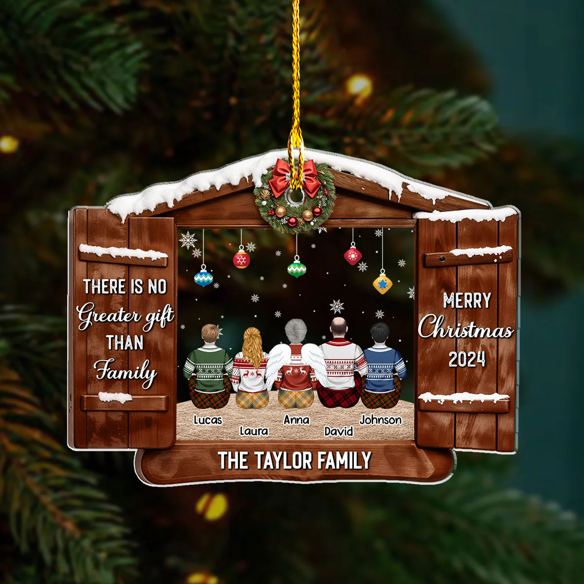 There Is No Greater Gift - Personalized Custom Acrylic Ornament - Image 3