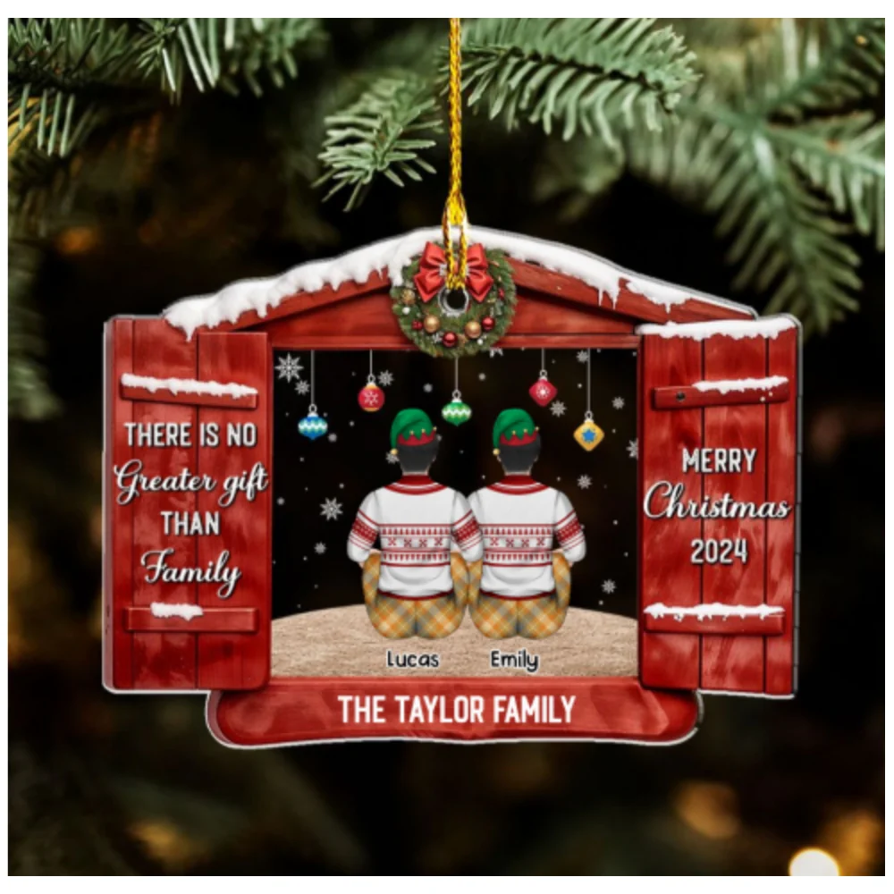 There Is No Greater Gift - Personalized Custom Acrylic Ornament - Image 6