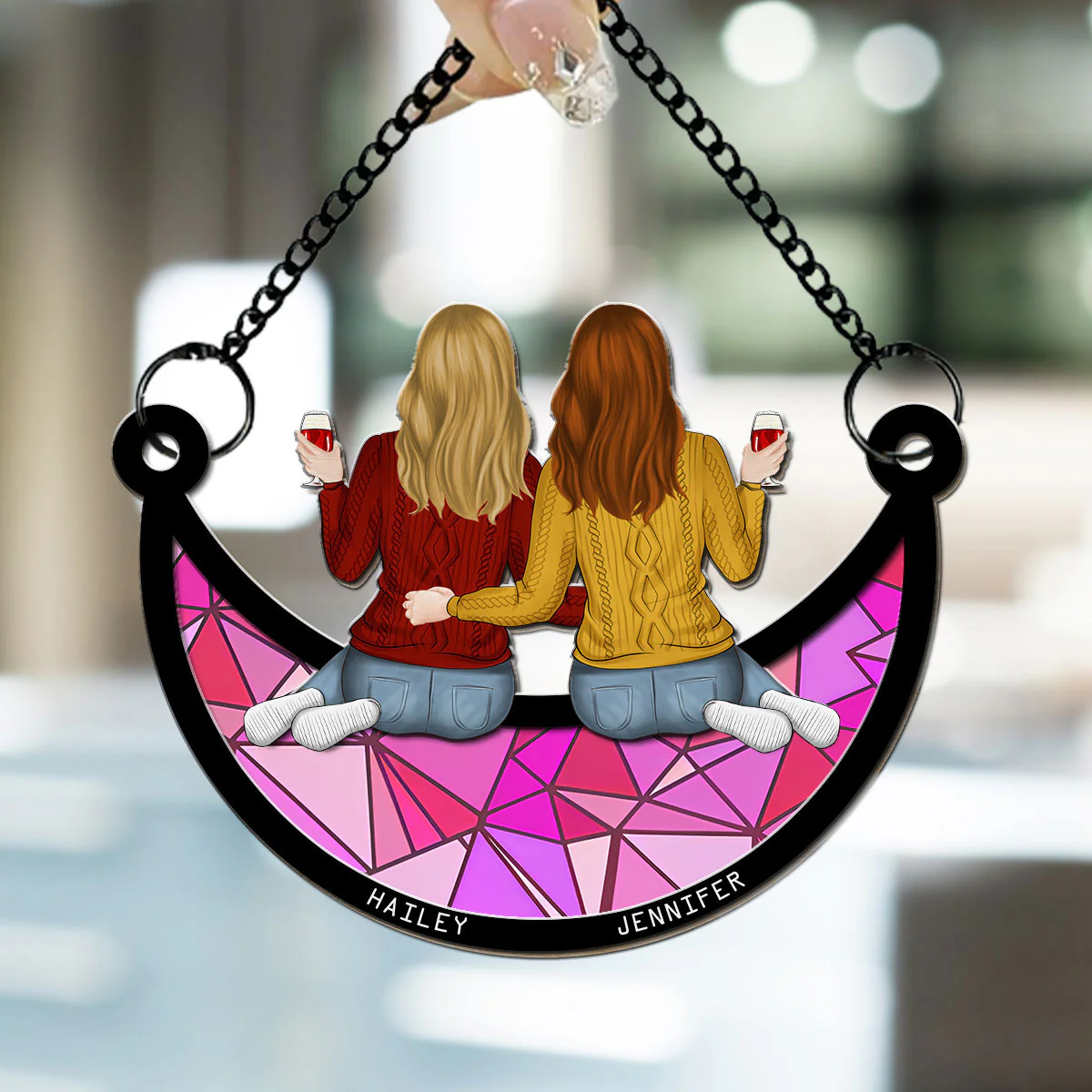 There Is No Greater Gift Than Besties - Personalized Custom Suncatcher - Image 3