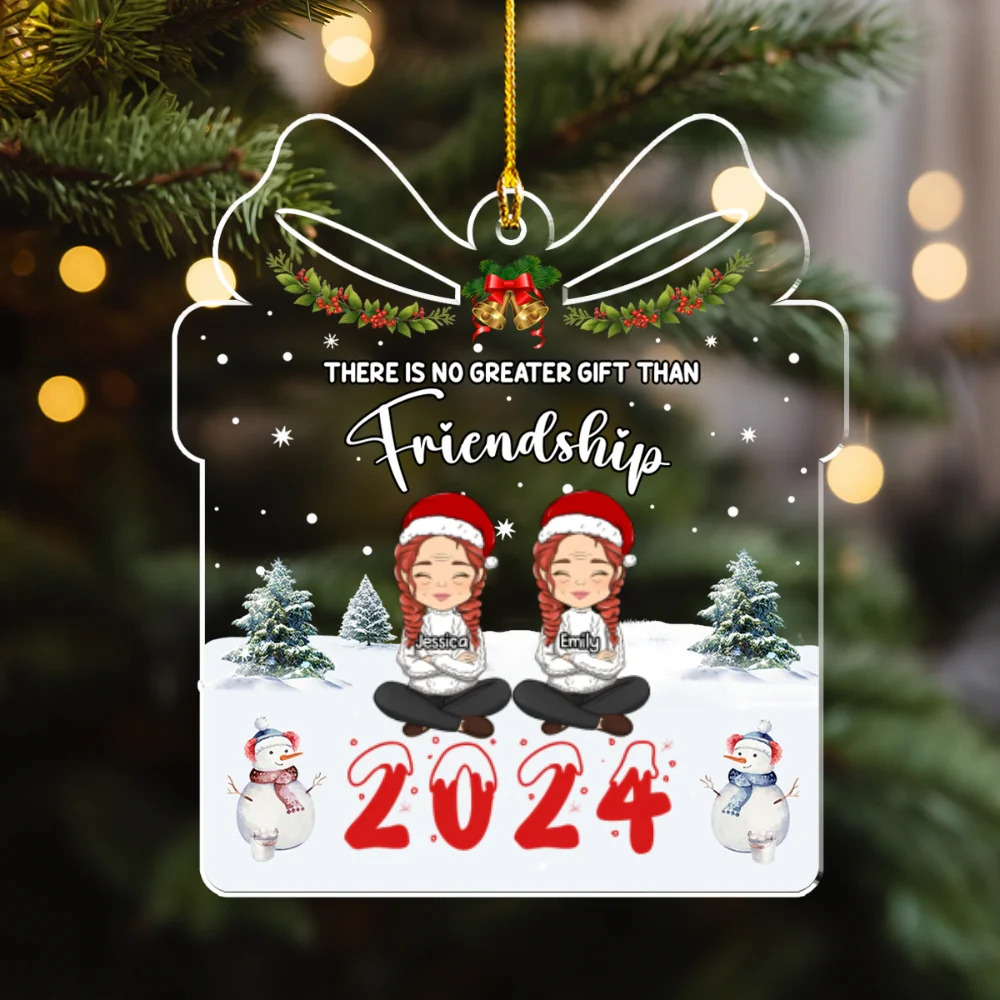 There Is No Greater Gift Than Friendship - Personalized Custom Acrylic Ornament - Image 5