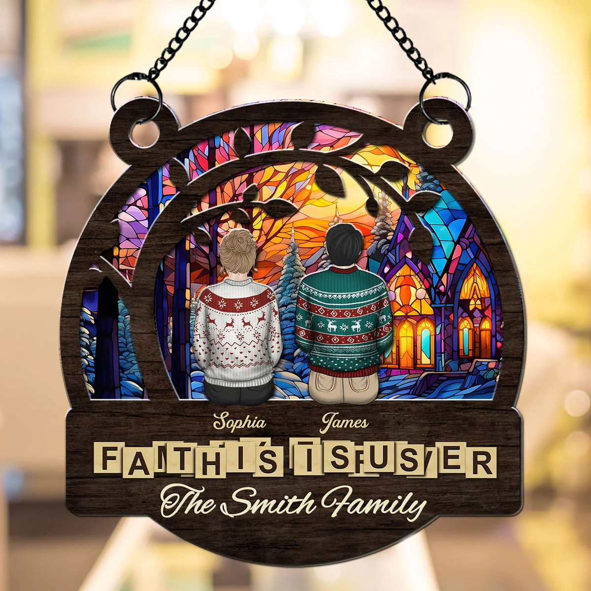 There Is No Place Like Home - Personalized Custom Suncatcher - Image 2