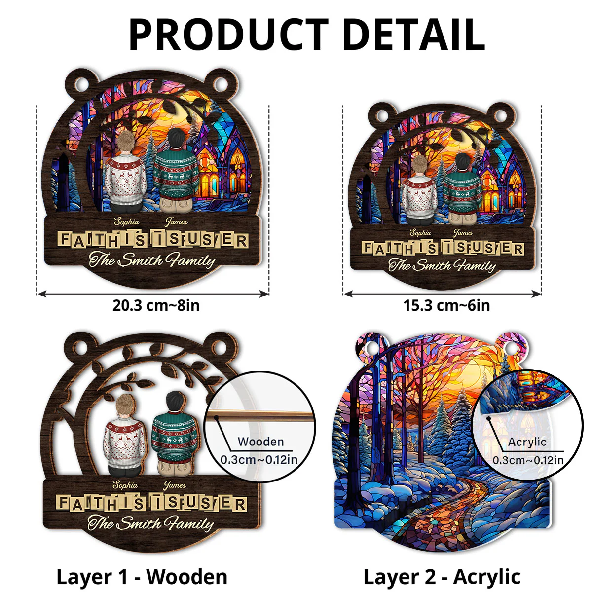 There Is No Place Like Home - Personalized Custom Suncatcher - Image 5