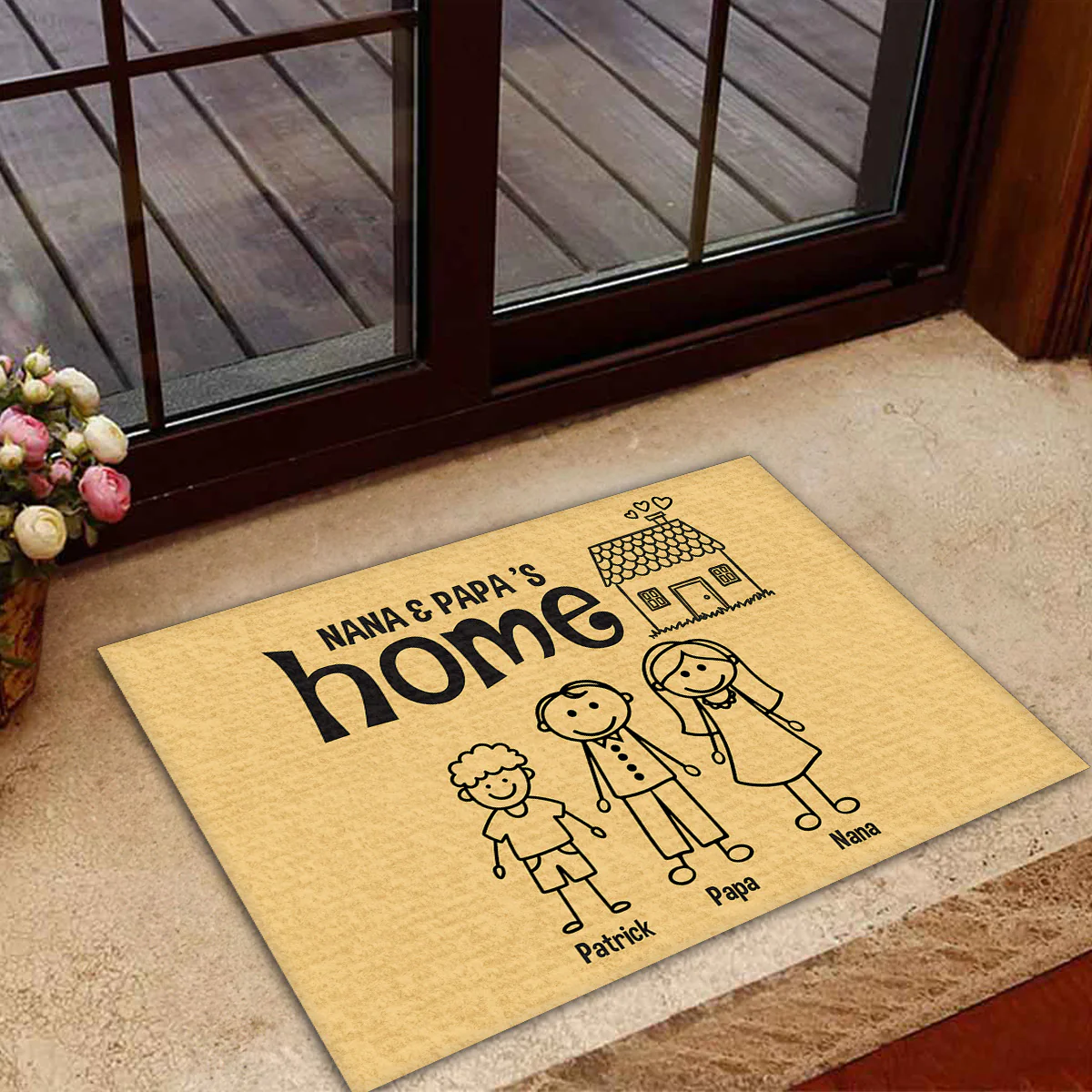 There Is No Place Like - Personalized Custom Doormat - Image 3