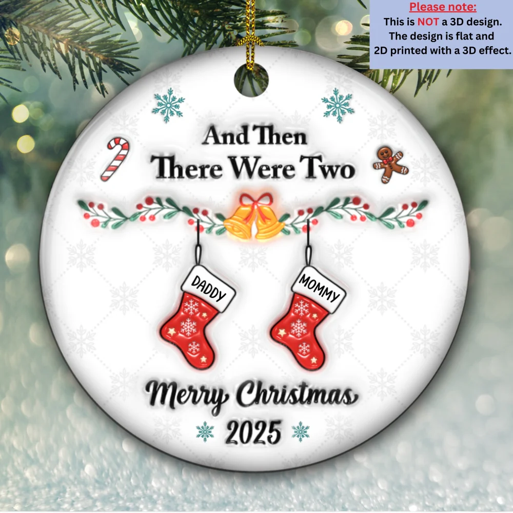 There Were Four - Personalized Custom 3D Inflated Effect Ceramic Ornament - Image 5