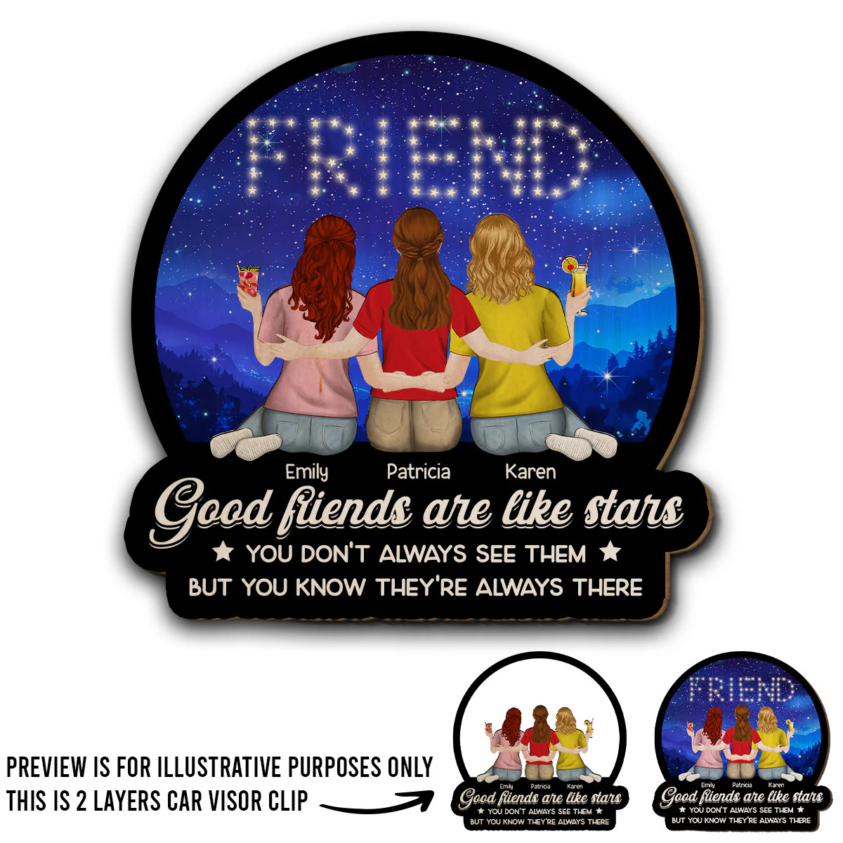 They Are Always There - Personalized Custom Car Visor Clip - Image 5