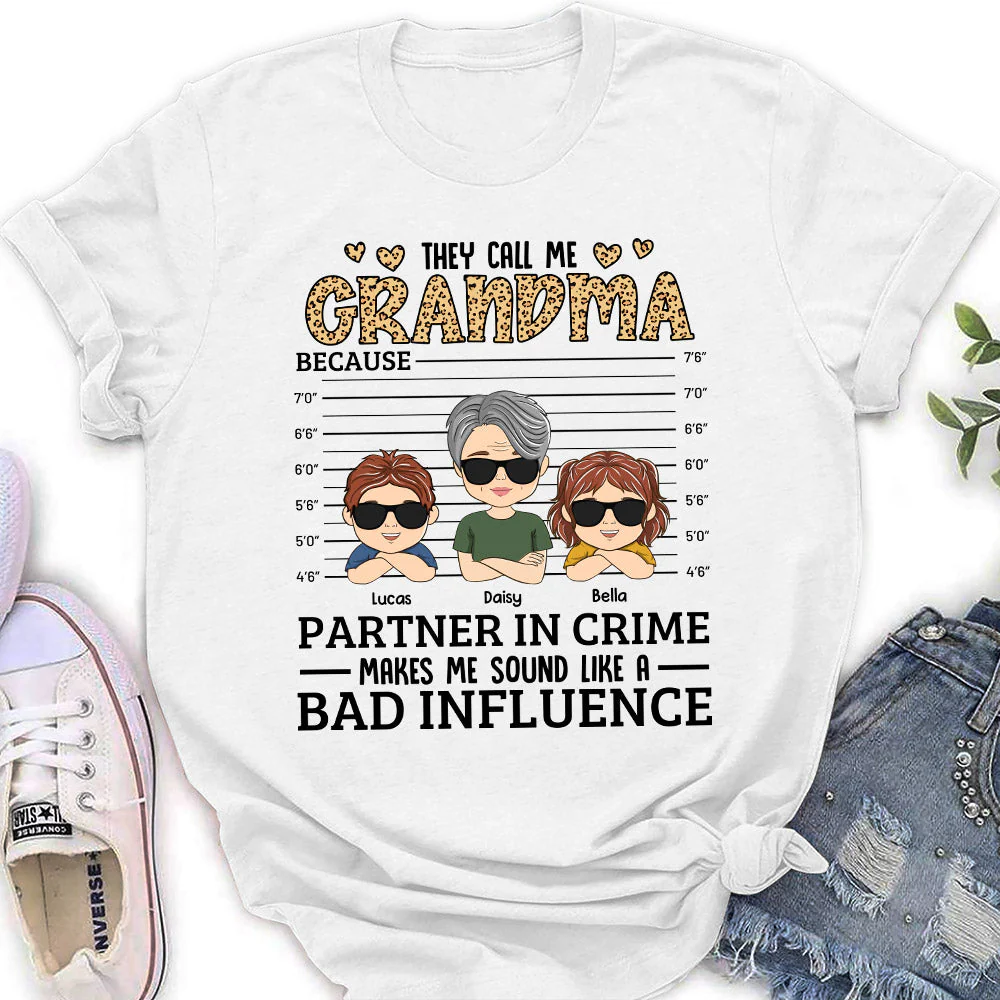 They Call Me Grandma - Personalized Custom Women's T-shirt - Image 2