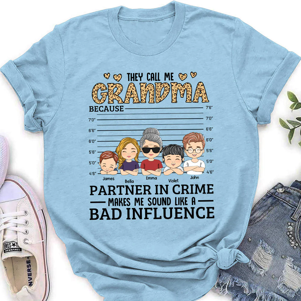They Call Me Grandma - Personalized Custom Women's T-shirt - Image 3