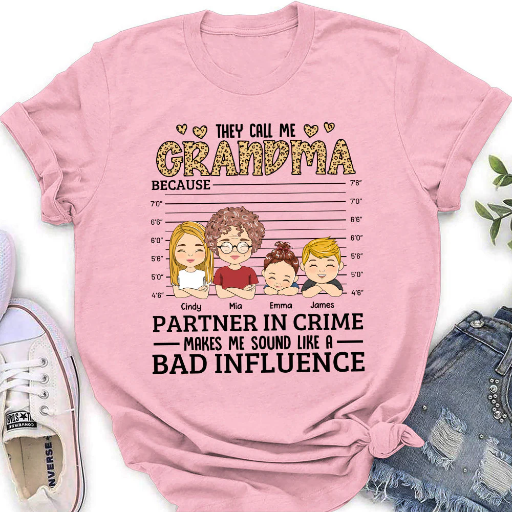 They Call Me Grandma - Personalized Custom Women's T-shirt - Image 4