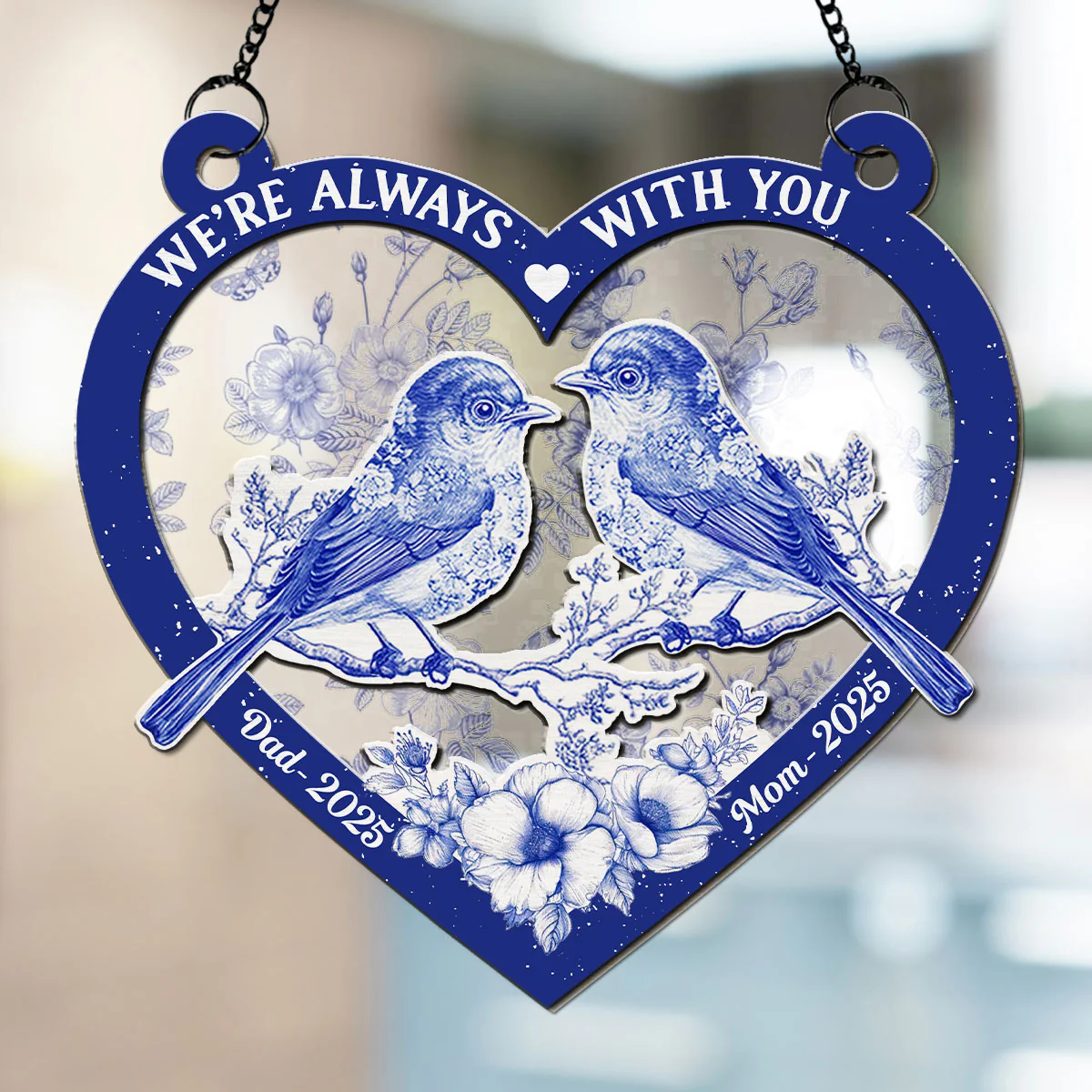 They Fly Beside Us Everyday - Personalized Custom Suncatcher - Image 3